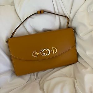 Gucci Zumi Shoulder Bag Leather Small Yellow
